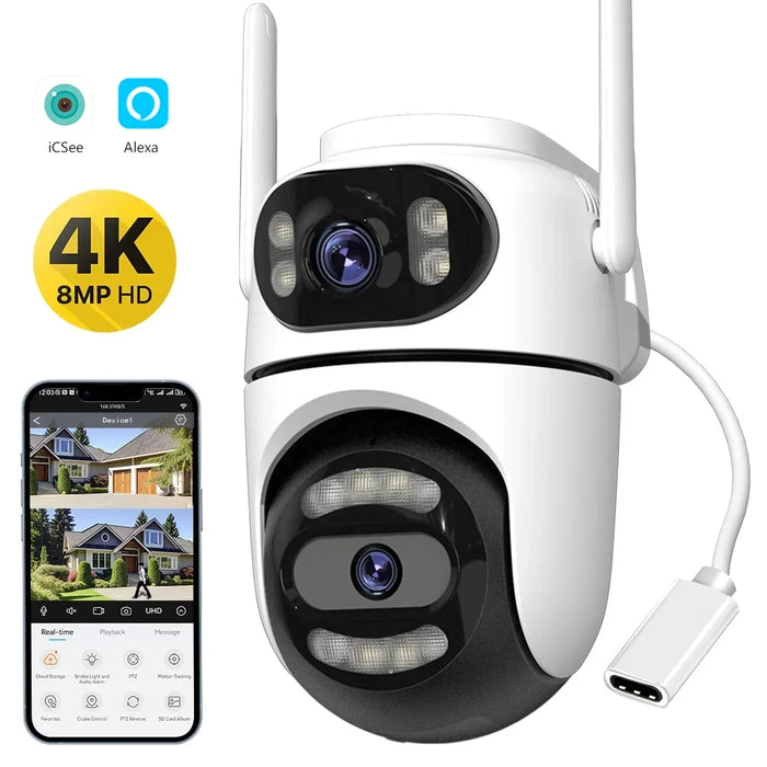 Dual Screen Outdoor Security Camera