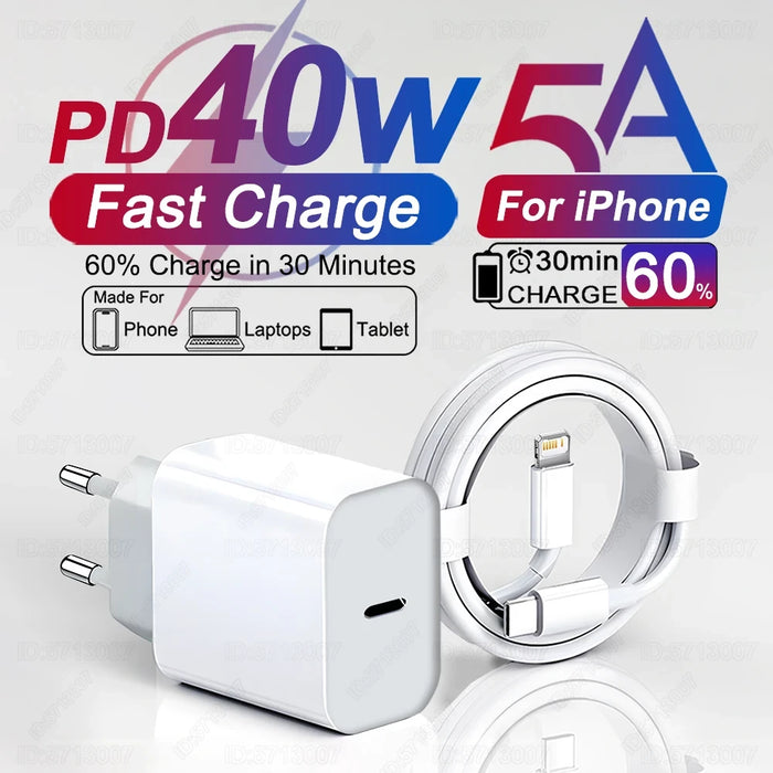 Fast Phone Charger and Cable