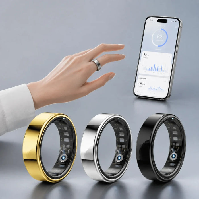 Steel Motion Tracking Smart Ring