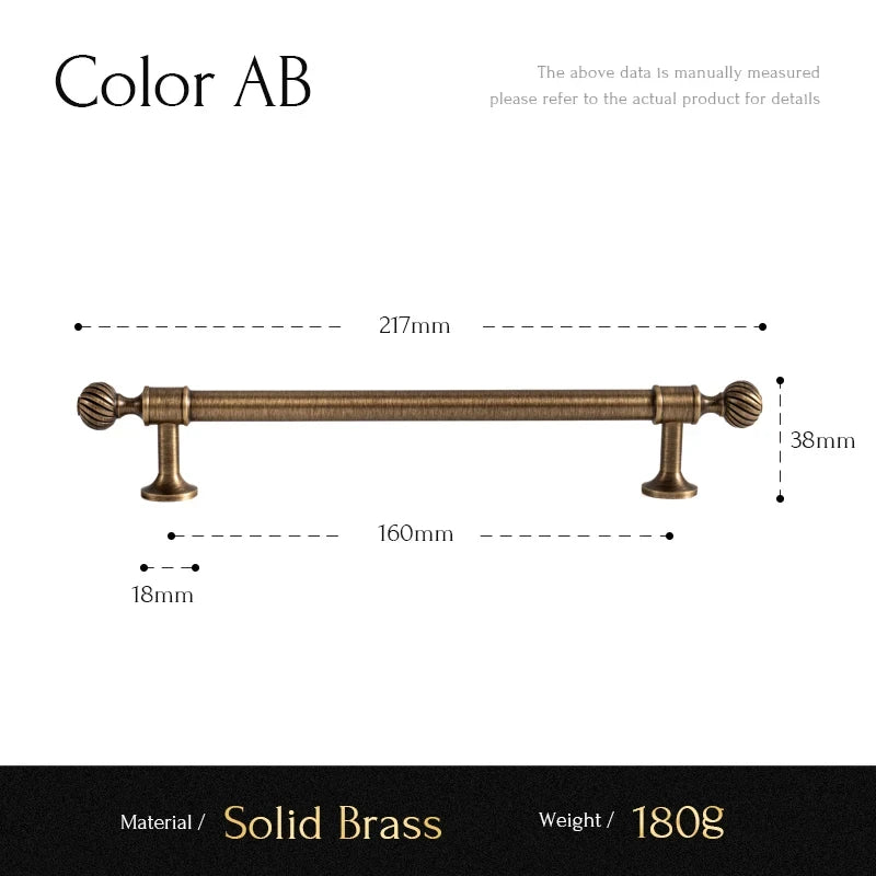 Brushed Brass Furniture Handle