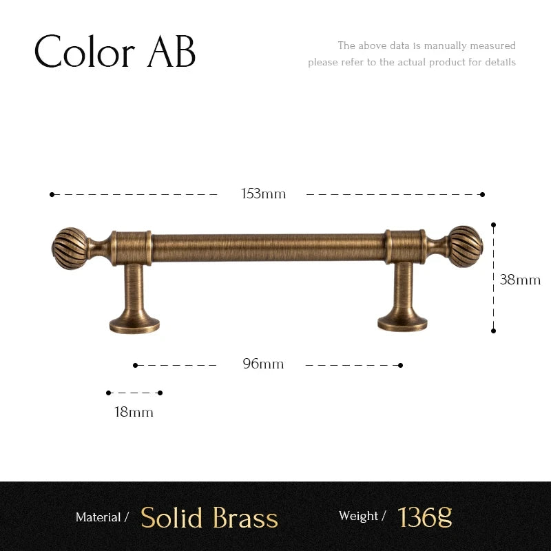 Brushed Brass Furniture Handle