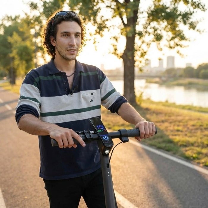 2026 Electric Scooter for Adults – 500W Powerful Motor, 24-Mile Long Range, 22 MPH Max Speed, Dual Braking System, 10" Solid Tires, Foldable Design & APP Control